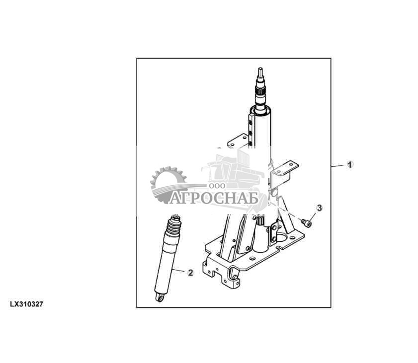 Рулевая колонка, с AutoTrac™, кабина 